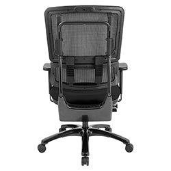 Vertical Black Mesh Back Chair with Shiny Black Base 1